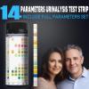 URS Urine Reagent Test Strip for 14 Parameters Urinalysis - Self Testing at Home in 60 Seconds for Men and Women PH, SG, Prot, KET, BLO, BIL, CRE, Kidney, Liver, UTI, Keto Diet, Ketosis, and +7 More view 2