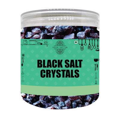 Vedik Sattva Black Salt Crystals - Pure Himalayan Mineral Essence
