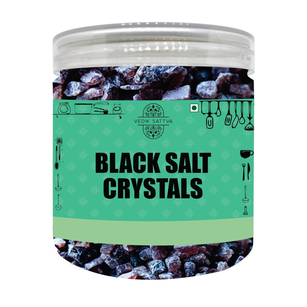 Vedik Sattva Black Salt Crystals - Pure Himalayan Mineral Essence