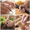 Kyckeif 12pcs Silicone Finger Covers for Skin Picking, Breathable Stop Nail Biting Finger Guard with Air Holes, Reusable Non-Slip Finger Cots Sleeves for Cuticle Protection Anti Skin Picking - Clear view 4