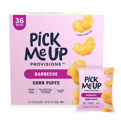 Pick Me Up Provisions Gluten Free Barbecue Corn Puffs, 0.5 oz., 36/Box