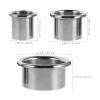OSOLADY 6pcs Stainless Steel Blow Dryer Holder Stand - Desktop Hair Dryer Organizer Tube for Bathroom & Barber Station Countertop Hair Tool Rack for Stylists Silver view 2
