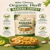 Organic Herb Banana Chips Gluten-Free, Vegan Snack, Lightly Salted, No Artificial Additives, Non-GMO, Crunchy Healthy Chips, Made in India (3oz) view 3