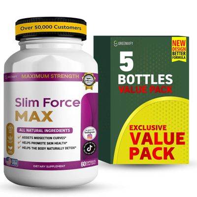 GREENVIFY Slim Force MAX Dietary Supplement, All Natural Ingredients, 60 Capsules, 30-Day Supply (5)