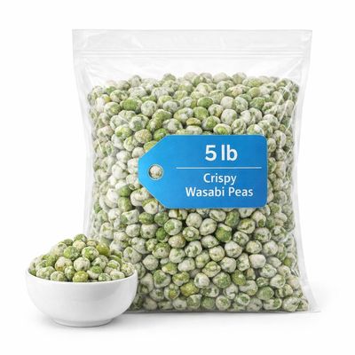 Crispy Wasabi Peas, Spicy Crunchy Gluten Free Snack, 5 lb Bulk Bag