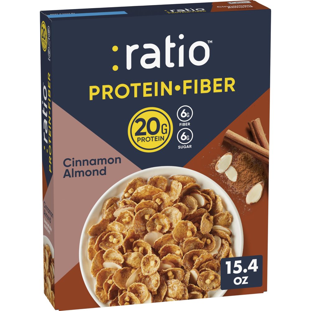 Ratio Protein Fiber Cinnamon Almond Cereal, 15.4 oz