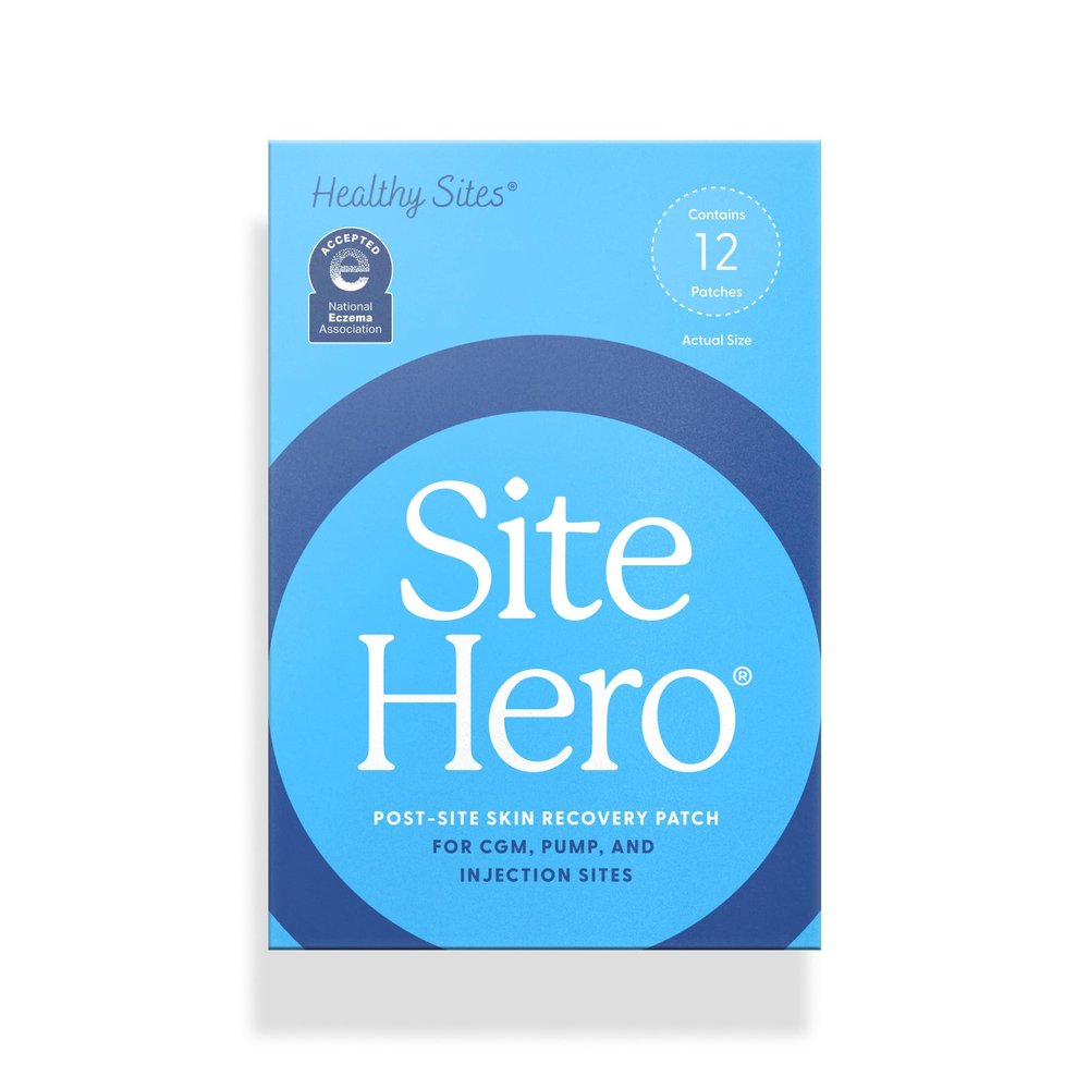 Site Hero Post-Site Skin Recovery Patches - Single use Patches for injections, Pumps, and CGMs - by Healthy Sites (Pack of 12)