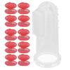 Semme 10pcs Finger Toothbrush Infant Silicone Soft Toothbrush for Newborn Food Grade Safe Teething Gum Transparent Red Green Yellow (#3) view 1
