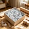 Crinkle Cut Paper Shred - 5.3 oz Gift Box Filler, Basket & Bag Decoration for Christmas, Wedding, Birthday, Bridesmaid, Engagement - Fluffy Packing Grass Cushion (Diamond White, 5.3 OZ) view 4