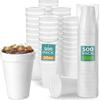 20 oz Foam Cups, 500 Count Case White Disposable Insulated Cups (3.7" Top Diameter) Bulk Supply for Hot Coffee & Cold Soda view 1