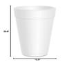20 oz Foam Cups, 500 Count Case White Disposable Insulated Cups (3.7" Top Diameter) Bulk Supply for Hot Coffee & Cold Soda view 3