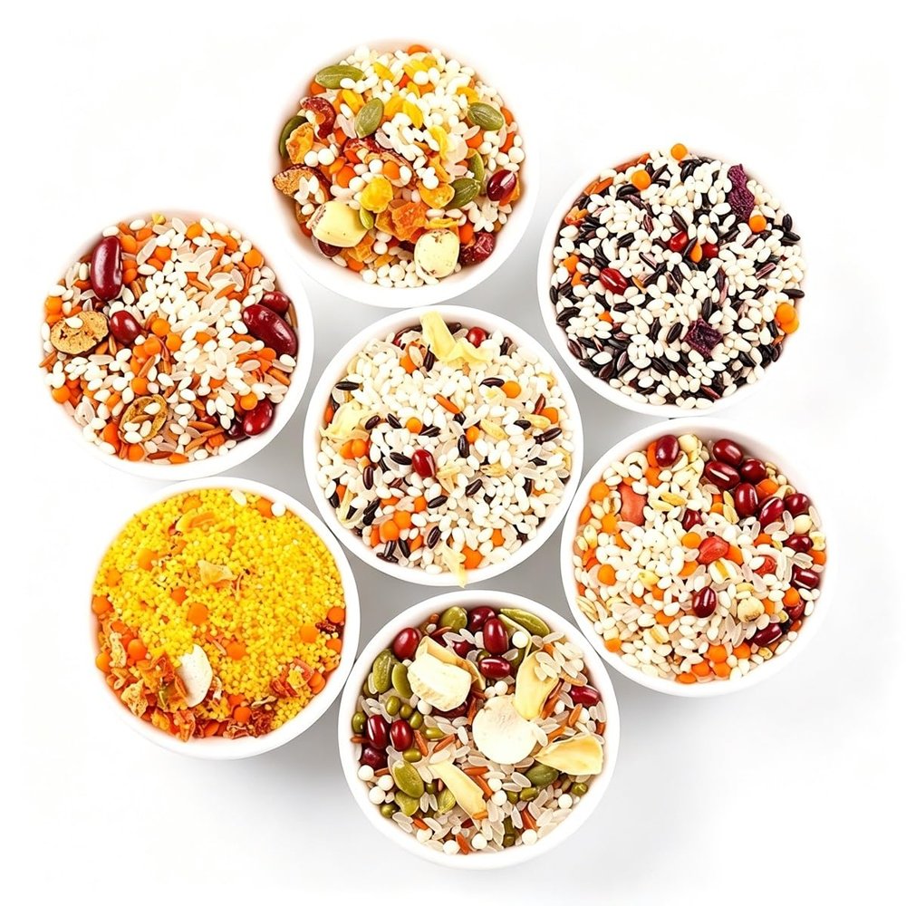 7-Day Variety Grain Porridge Gift Box, 100g7 Sachets, 28 Selected Ingredients, 7 Unique Flavors, Easy Stove/Rice Cooker Prep In 30 Mins, Wholesome Breakfast & Light Meal Option