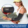 Vlela Elbow Compression Sleeve with Adjustable Strap - Tennis Elbow Brace for Men & Women, Support for Tendonitis, Golfer's Elbow, Weightlifting, Gym Fitness & Sports Pain Relief, Medium view 4