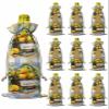 Lemon Basket Summer Wine Gift Bags 10PCS, Eucalyptus Blue Yellow Plaid Reusable Burlap Cloth Wine Bottle Bags with Drawstring for Wedding, Cruise, Birthday Party, Home Storage & Gift Decoration view 1
