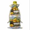 Lemon Basket Summer Wine Gift Bags 10PCS, Eucalyptus Blue Yellow Plaid Reusable Burlap Cloth Wine Bottle Bags with Drawstring for Wedding, Cruise, Birthday Party, Home Storage & Gift Decoration view 2