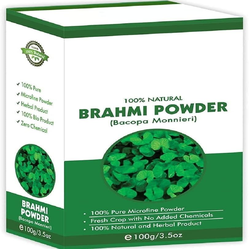 100% Pure Bra.hmi Pow.der | Bra.hmi Pow.der for Hair | Bra.hmi Pow.der Organic | Bra.hmi Pow.der for Face | Bra.hmi Pow.der for Skin, 100 Grams