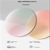 Blue Light Blocking Photochromic Glasses, Metal Polygon Frame, Anti Eyestrain Transition Lens Eyewear For Women(Pink gold) view 4