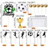 22 Pack Soccer Cake Topper Soccer Birthday Cake Decoration Sports Ball Player Cake Decorations for Men Boy Football Sport Theme Birthday Party Suppplies view 2