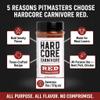 Hardcore Carnivore Red Bar-B-Q Rub Seasoning 11 oz Shaker Rib Rub and Brisket Rub for Grilling Burger Seasoning and Steak Rub Meat Rub for Bbq Rub Seasoning 2 Pack with Bag Clip view 3