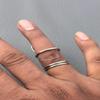Silver Field or Brass Finger Splint MCP Joint Support Ring for Lateral Deviation for Ehlers Danlos & EDS, Mothers day gifts (Black Rhodium) view 3