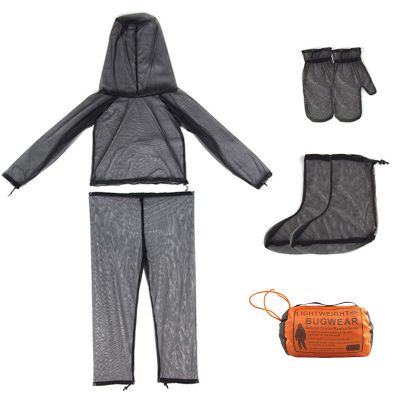 Decours AntiMosquito Netting Suit Fly Glove Foot Covers Pants Camping Breathable Meshes Suit for for Outdoors Fly