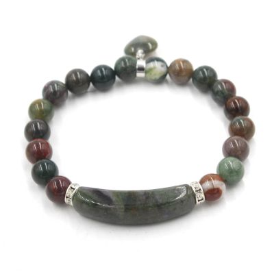 GYUJIKOLH 1pc Natural Stone Heart Beaded Bracalet For Women Sodalite Tiger Eye Rose Quartz Amethyst Bracelets