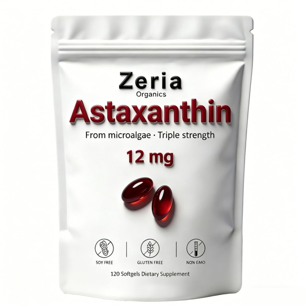 Zeria Organics Astaxanthin 12mg - 120 softgels (1PC)