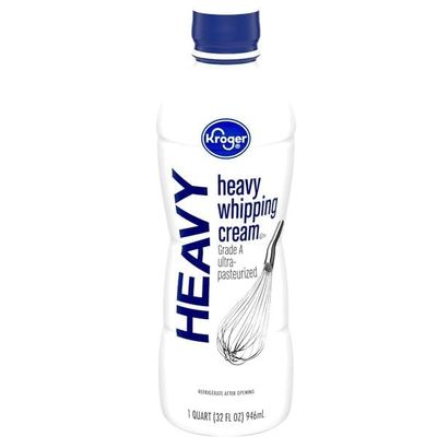 Heavy Whipping Cream, 1 Quart (32 fl oz), Rich & Creamy Dairy Cream for Whipping, Cooking, Baking, Coffee & Desserts