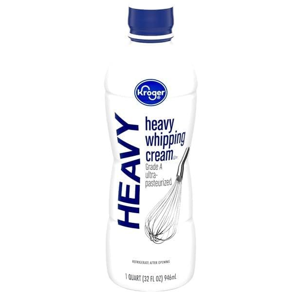 Heavy Whipping Cream, 1 Quart (32 fl oz), Rich & Creamy Dairy Cream for Whipping, Cooking, Baking, Coffee & Desserts