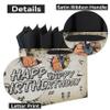 Qirrmiy 13" Large Happy Birthday Gift Bag Set with Handles, Greeting Card, Tissue Papers and Stickers for Men Boys, Husband, Father, Birthday Design, 1 Pcs view 4
