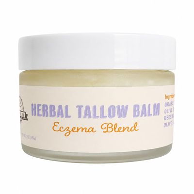 Buffalo Gal Grassfed Beauty - Herbal Tallow and Honey Balm for Eczema, Dry Rendered, Therapeutic Grade, Lab Tested Tallow, 100% Grassfed, Superior Tallow Moisturizer for Face and Body, Organic, 2 oz