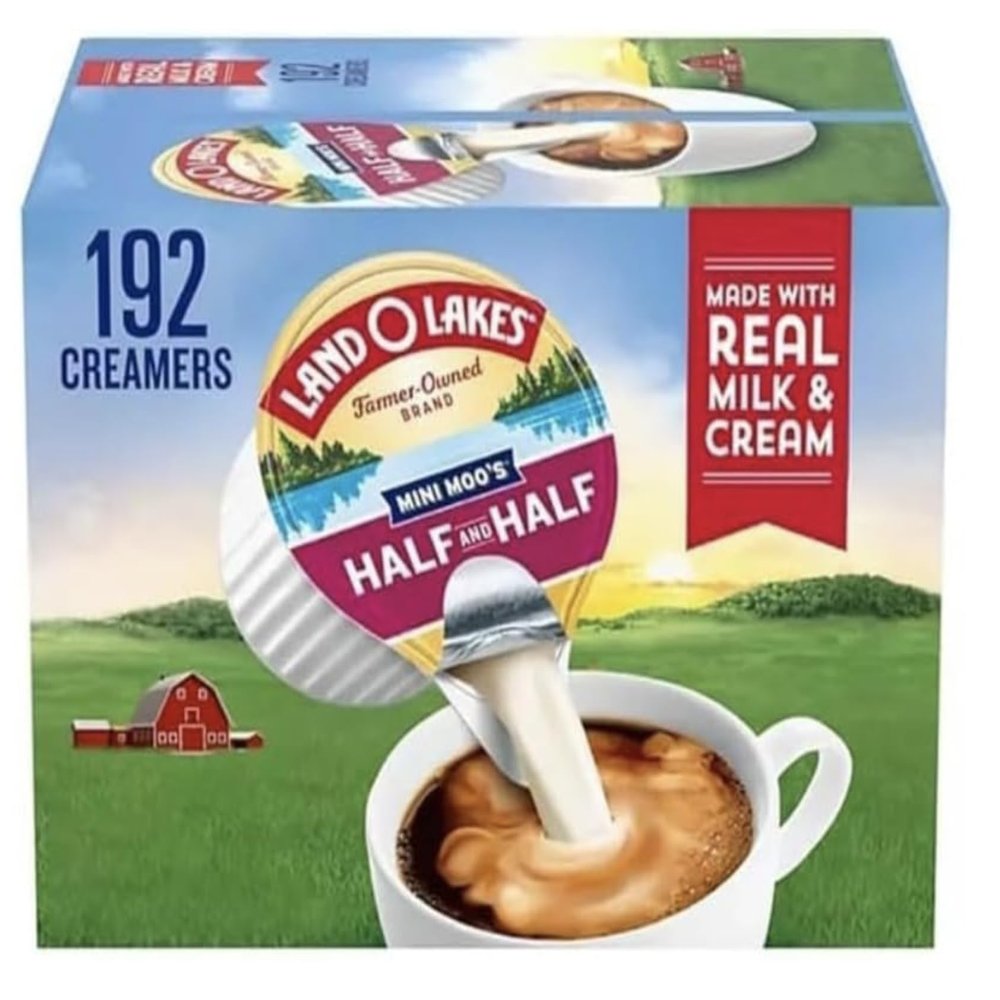 Land Coffee Creamer Mini Moo's Creamer Half & Half Creamer Singles (192 Count)