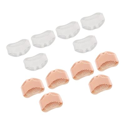 FIXOSHEE Silicone Forefoot Anti-wear Pads 6 Pairs Set, Skid-Resistance Half Foot Cushions for High Heels, Soft Honeycomb Shoe Inserts for Blister Prevention and Foot Relief Random Color