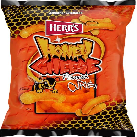 Herrs Honey Cheese Flavored Corn Snack, 1.125 oz Bags (Pack of 12) | Sweet & Cheesy Corn Curls | Individual Snack Size Bags | Crunchy Cheese Snack | Bundled by SUPERDEALS with Mystery Gift