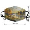 Unisex Comfortable Protective Masks Mouth Cloth Shields for Sports Travel Hiking, Anti Dust Windproof Face Balaclavas (Lakeside Landscape Sunset Deer Trees Scenery Mouth Covers) view 2