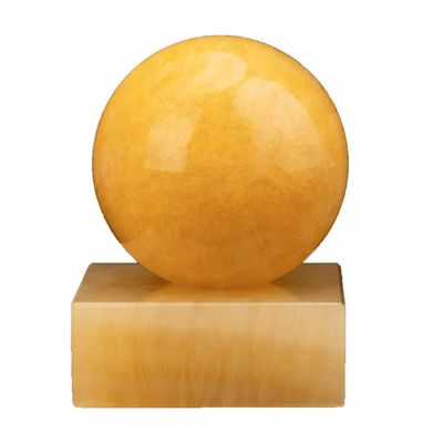 Crystal Ball Cracked Topaz Crystal Ball with Base Office Auspicious Ball Feng Shui Ball Stone Carving Gift Ornaments Crystal Ball(8CM)