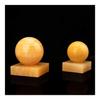 Crystal Ball Cracked Topaz Crystal Ball with Base Office Auspicious Ball Feng Shui Ball Stone Carving Gift Ornaments Crystal Ball(8CM) view 3