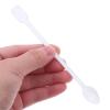 TOPPERFUN Disposable White Plastic Mini Dessert Spoons Double-ended 500pcs, Small Stirring and Coffee Tea Mixing Spoons for Parties, Outdoor, and Beverage Use view 4