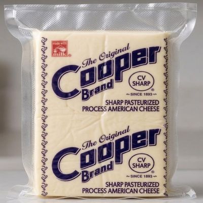 Cooper Sharp American White Cheese. 2 lb Deli Cut