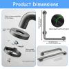 Wall-Mounted Grab Rails, Towel Rack Bathroom Safety Mobility Aid Handrail for Seniors Disabled, L-Shaped 45cm 40cm 70cm Stainless Steel Durable Handle(70x70cm/27.55x27.55in) view 2