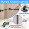 Wall-Mounted Grab Rails, Towel Rack Bathroom Safety Mobility Aid Handrail for Seniors Disabled, L-Shaped 45cm 40cm 70cm Stainless Steel Durable Handle(70x70cm/27.55x27.55in) view 3