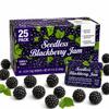 Blackberry Jam Single Serve Packets 25 Count (0.5 oz Each), Seedless Jelly Cups, Portion Control, Bulk Breakfast Condiments for Lunchbox, Restaurant, Travel & Food Service view 1