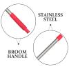 UKCOCO Stainless Steel Mop Extension Pole Replacement 4-Section Detachable Metal Mop Handle for Household Floor Cleaning for Hardwood and Tile Floors view 3