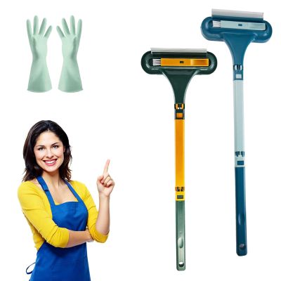 2 in 1 Window Screen Cleaning Brush, 2026 New Outdoor Window Screen Cleaner Tool, Multi-Purpose Cleaning Brush for Patio, Door, Porch Screens, Ideal for Everyday Household Tasks (Blue+Green)