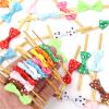 Ktann Metallic Twist Ties 300Pcs Bow Metallic Twist Ties Bow Tie Golden Wire Colorful Bowknot for Food Cookies Lollipop Candy Bags Sealing Fixed Ties(Light green) view 2