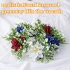 4th of July Candle Rings Artificial Flower Wreath Red Blue White Patriotic Candle Holder Table Centerpiece, Rustic Farmhouse Memorial Day Independence Day Decor view 4