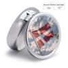 Round Pill Box Denmark Danish Flag Pill Case 3 Compartment Medicine Pill Organizer for Purse & Pocket Portable Travel Pillbox Medicine Vitamin Cod Liver Oil Storage Box Organizer view 2