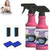 Cleaner And Degreaser Smoky Stains,Fast-Acting Heavy-Duty Grill Degreaser Spray,Greasy Dirt Clean Spray Clean Away Kitchen Oil Stains,Kitchen Degreaser Foam Cleaner,For Range Hoods,Ovens,Bbq (2PC) view 1