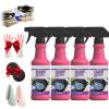 Cleaner and Degreaser Smoky Stains, 120ml BBQ Grill Cleaner, Grill Cleaning Spray for Kitchen, Multi Functional Grease Remover, All Purpose Oven Degreaser Clean for Grates and Smoker (4pcs) view 1