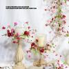 2pcs Artificial Heart Berries Flower Rings Valentine ' S Day Holder Wreath for Pillars Wine Bottle Door Wall Table Decoration view 2